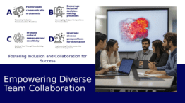 PowerPoint template for Strategies for Diverse Teams with effective teamwork design, conflict resolution presentation slides, and team leadership insights.