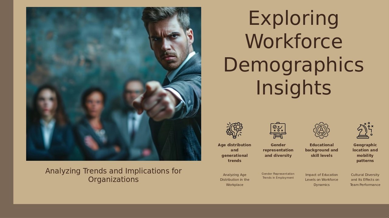 PowerPoint template for Understanding Workforce Demographics, designed for a professional presentation with demographic analysis slides.
