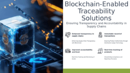 Professional PowerPoint template for traceability solutions with blockchain in supply chain management presentations. Download ppt slides.