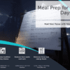 PowerPoint template for meal prep for productive days with customizable morning routine PPT slides and effective time management presentation design