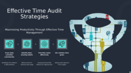 PowerPoint template for Time Audit Techniques featuring effective time management slides and time tracking techniques template.