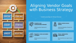 PowerPoint template for aligning vendor goals with business, featuring professional presentation slides and vendor evaluation criteria.