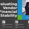 PowerPoint template for assessing financial stability of vendors with professional presentation slides for risk assessment.