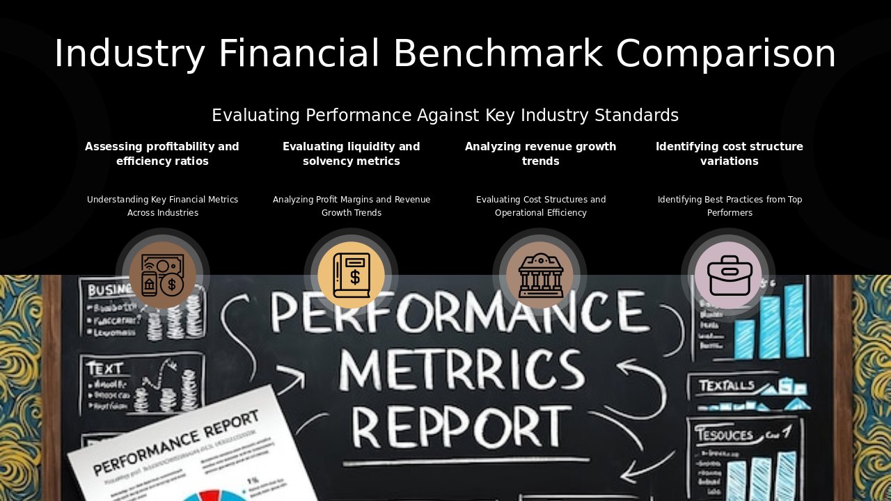 PowerPoint template for Comparing Industry Financial Benchmarks featuring professional presentation slides for vendor evaluation.
