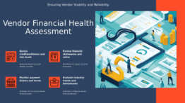 Professional PowerPoint template for Financial Health Checks for Vendors, ideal for vendor risk assessment and management presentations.