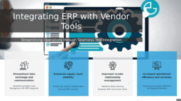 PowerPoint template for the Integration of ERP with Vendor Tools for professional presentations and vendor management software solutions
