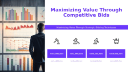 PowerPoint template for Leveraging Competitive Bids with professional presentation and effective vendor management strategies slides