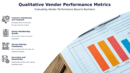 PowerPoint template for qualitative metrics for vendors, ideal for professional presentations and vendor performance assessment.