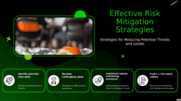 PowerPoint template for Risk Mitigation Tactics featuring effective vendor negotiation strategies and best practices for vendor contracts