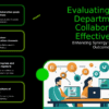 PowerPoint template for assessing cross-departmental collaboration with professional presentation and workflow analysis tools.