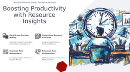 PowerPoint template for enhancing productivity with resource insights in professional presentations and workflow analysis.
