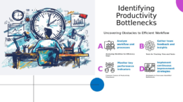 PowerPoint template for identifying productivity bottlenecks in a professional presentation with effective workflow analysis slides.