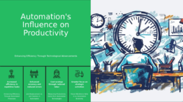 PowerPoint template showcasing the impact of automation on productivity with professional presentation design and workflow analysis PowerPoint template