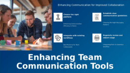 Professional PowerPoint template for optimizing team messaging tools to improve collaboration and communication strategies across teams.