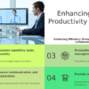 Professional PowerPoint template for boosting team productivity with bots, featuring collaboration automation presentation slides.