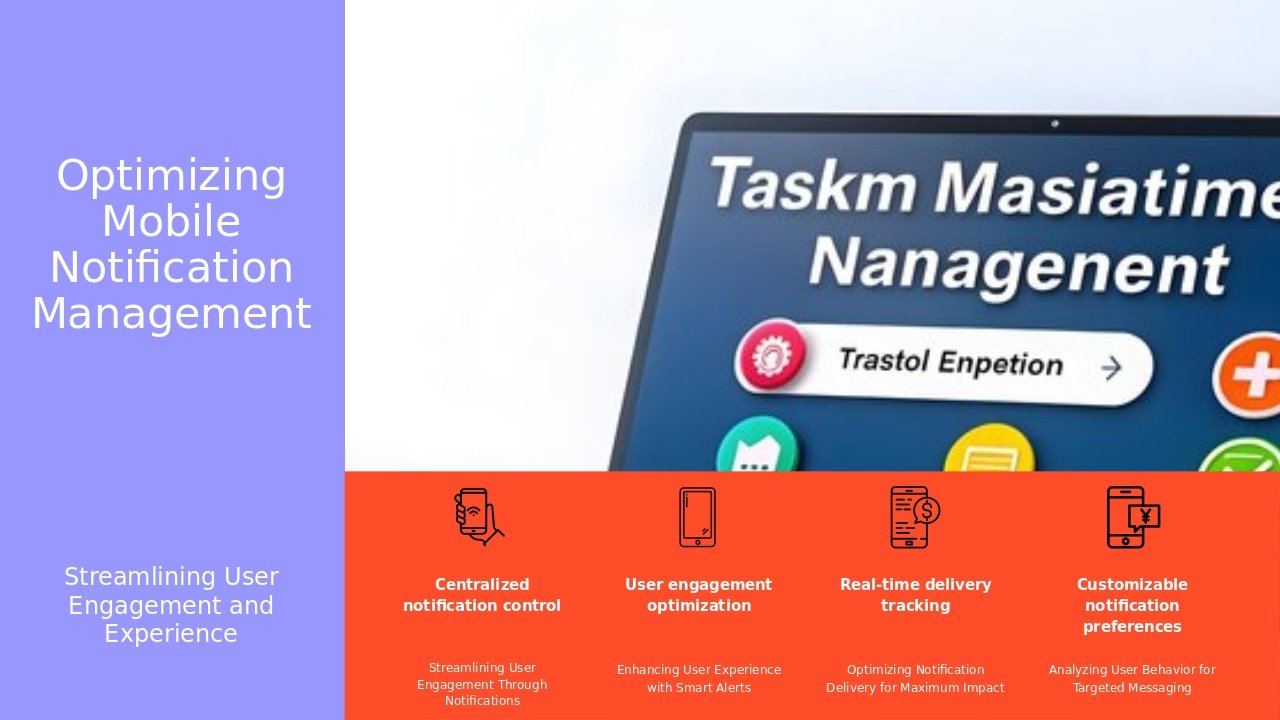 PowerPoint template for mobile notification management solutions, featuring professional presentation slides and automated reminders PowerPoint.