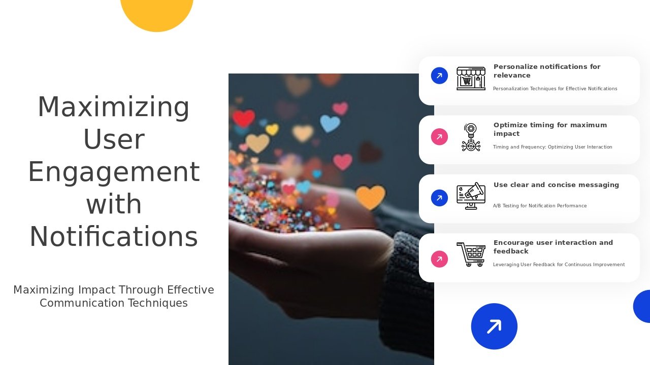 Professional PowerPoint template for user engagement strategies for notifications, featuring automated notifications presentation and scheduling reminders PowerPoint slides.