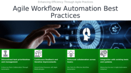 PowerPoint template for Agile Workflow Automation Strategies, ideal for professional presentations and automated workflow designs.