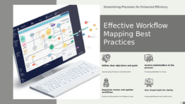 PowerPoint template for best practices for workflow mapping with customizable ppt slides for effective presentations