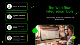 PowerPoint template for best tools for workflow integration featuring professional presentation ideas and effective integration methods slides