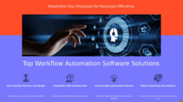 Professional PowerPoint template for the best workflow automation software featuring engaging ppt slides and workflow management designs.