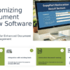 PowerPoint template for customizing workflow software for documents with professional presentation and document management strategy slides