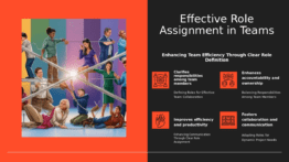 Professional PowerPoint template for role assignment in collaborative work with clear ppt slides for effective teamwork workflow.