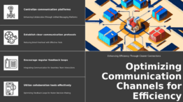 PowerPoint template for creating a professional presentation on streamlining communication channels and cross-department workflows.