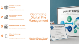 PowerPoint template for Streamlining Digital File Organization, featuring professional presentation slides for effective document management