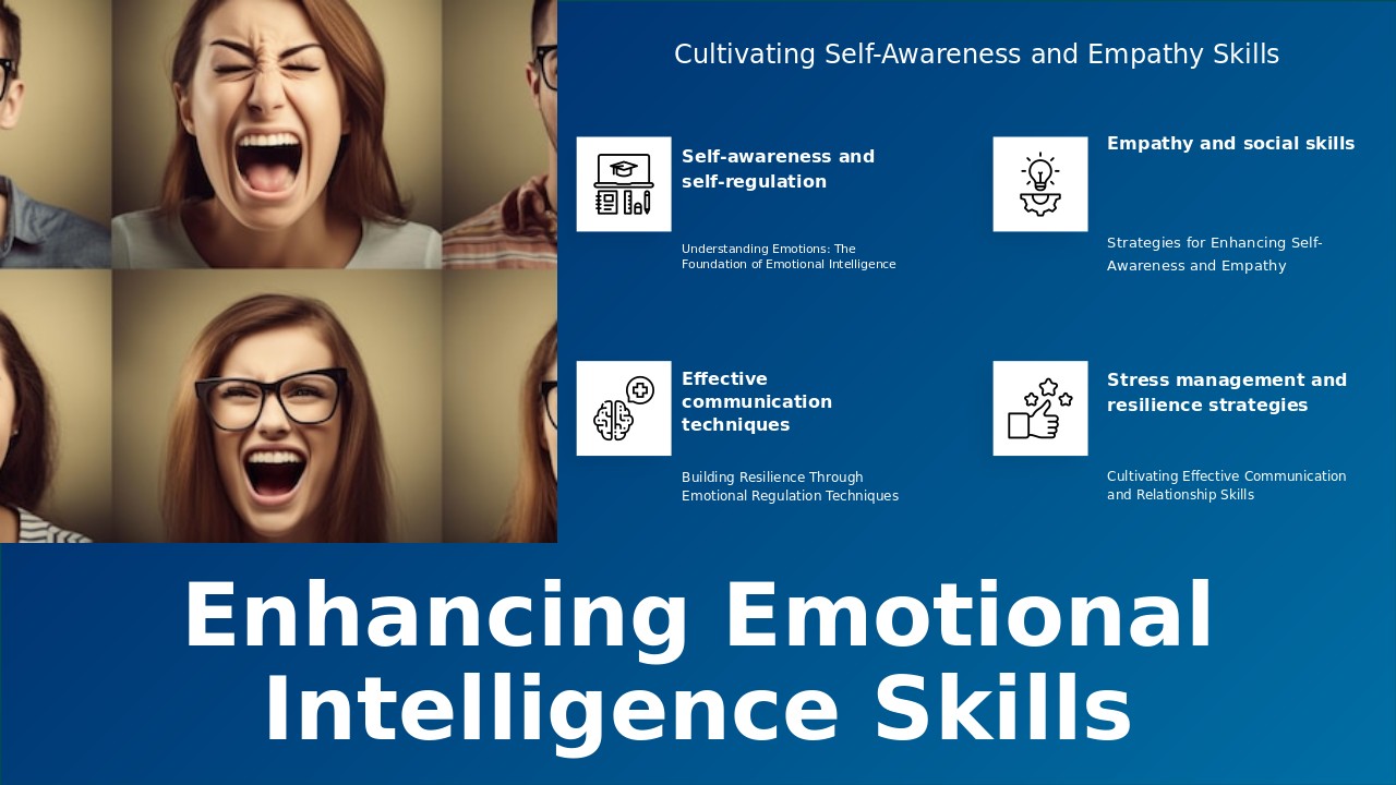 Professional presentation PowerPoint template for Emotional Intelligence Development with soft skills training and workshop slides.