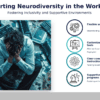 PowerPoint template for workplace accommodations for neurodiversity, featuring inclusive strategies and professional presentation design.