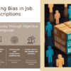 PowerPoint template for bias reduction in job descriptions, promoting inclusive recruitment with effective strategies for workplace diversity.