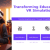 PowerPoint template for immersive learning with VR simulations featuring interactive training presentation design and professional presentation options.