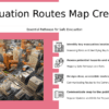 Professional PowerPoint template to create evacuation routes map for emergency plan presentations and workplace safety discussions.